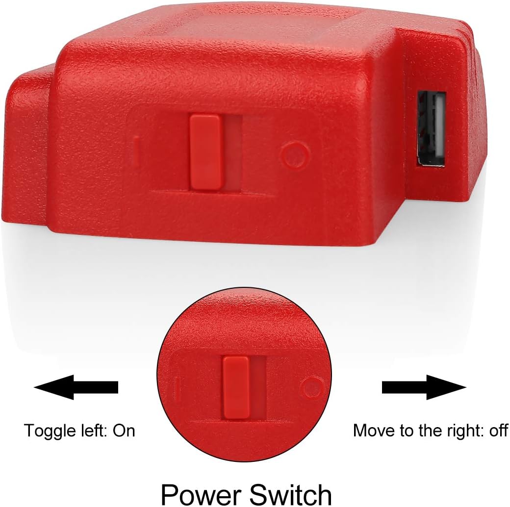 Energup 18V USB Battery Adapter for Milwaukee Li-ion Battery- Phones iPads Radios Charger Adapter: Home Improvement
