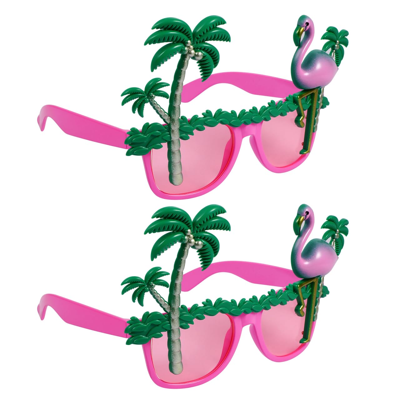 PRETYZOOM 2Pcs Flamingo Sunglasses Decorations Lightweight for Beach Parties Luau Stage Performances Fun Flamingo Party Favors