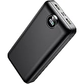 Portable Charger Power Bank 50000mAh 22.5W Fast Charging USB C Battery Bank External Battery Pack Digital Display Phone Charger with 3 Output & 2 Input for iPhone 17/16/15/14/13/12, Samsung etc Black