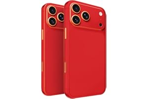 2 Pack of Phone Skins for Apple iPhone 17 Pro Max - Solid Red| Protective Vinyl Covers | Matte Finish | Made in The USA by Mi