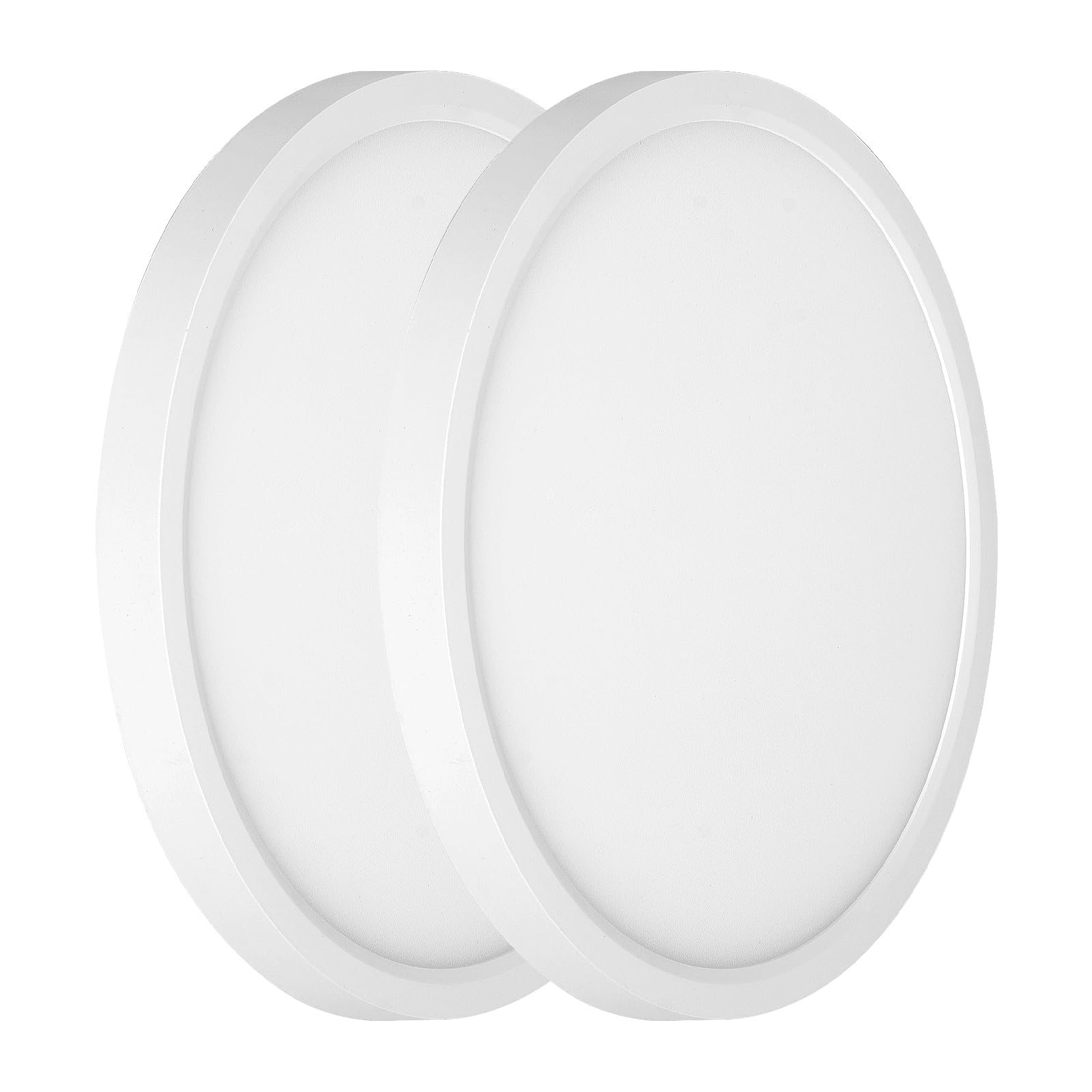 Photo 1 of Wembanma LED Light Fixtures Ceiling Mount - 9 Inch 18W, 2000LM LED Round Flat Panel Light, 2700K/3000K/3500K/4000K/5000K Selectable Ceiling Fixture for Office, Lounge, 9 Inch 2Pack White