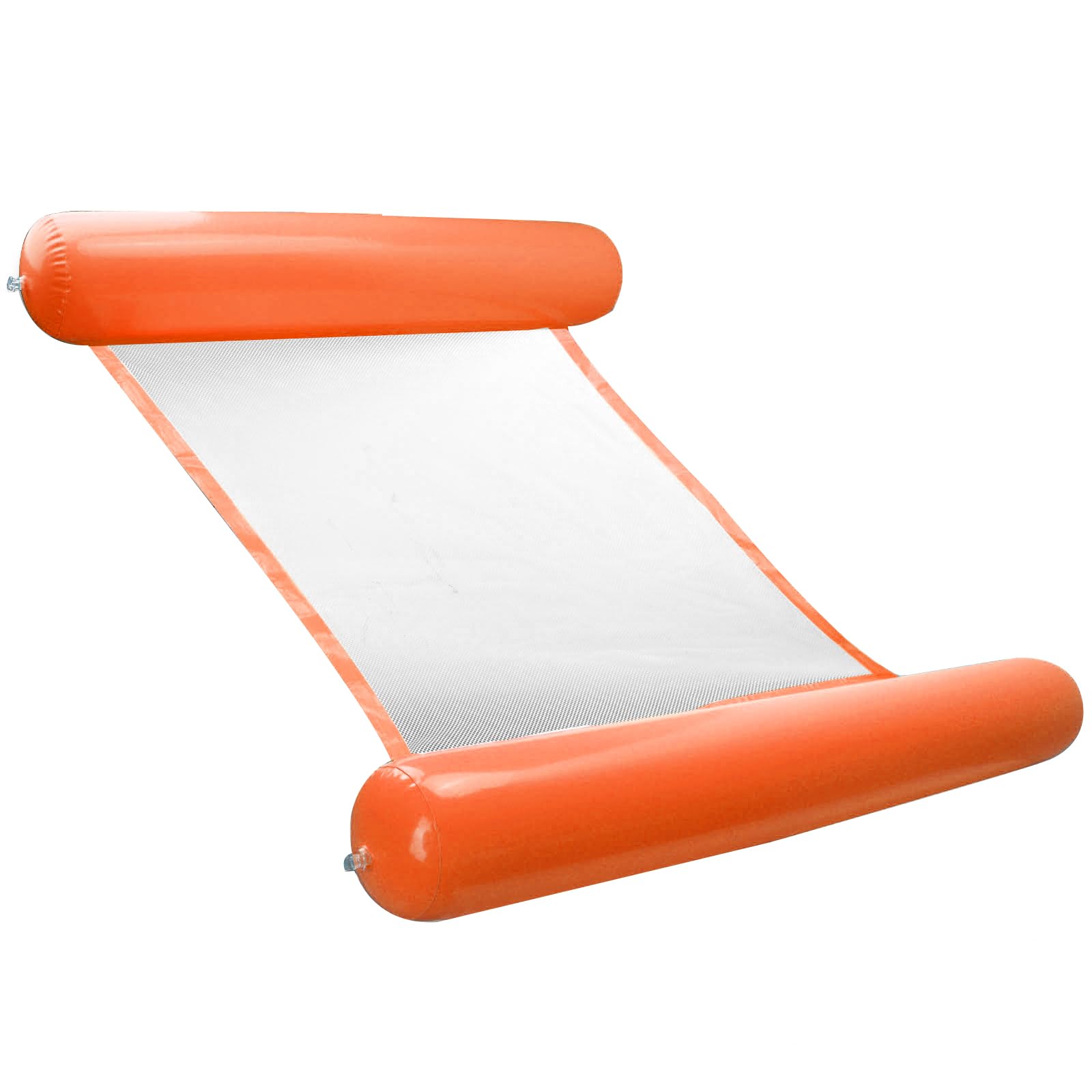 Water Hammock,Sinwind Swimming Pool Beach Floating Recliner Inflatable Water Hammock Floating Bed Lounge Chair Drifter Swimming Pool Beach Float for Adult (Orange)