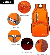 MAXTOP 40L Ultralight Packable Backpack Foldable Travel Daypack Men Women view 4