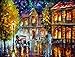 Assorted Paint-by-Number Kits for Adults - Street Glow (Frameless) - Includes Brushes, Paints and Numbered Canvas - 16'' x 20'' - Great for kids and adults - by Red Stapler