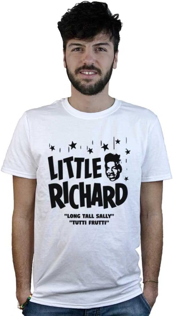 T-Shirt Little Richard Rock and Roll, T-Shirt Music Tutti Frutti, White