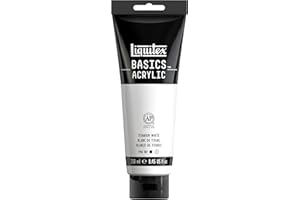 Liquitex BASICS Acrylic Paint, 250ml (8.5-oz) Tube, Titanium White