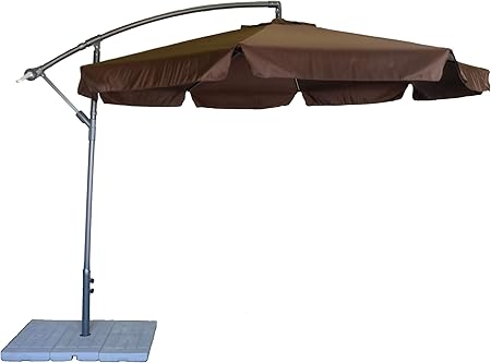 Amazon Com Styled Shopping 10 Foot Brown Cantilever Offset Umbrella With Updated Sand Base Patio Deck Outdoor Umbrella Garden Outdoor