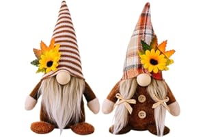 Floweringbeter Home Decor Set With 2 Faceless Doll And Gnome Figurines For Autumn And Thanksgiving Decoration Adding Warmth A