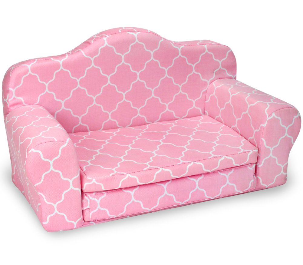 2in1 Pink Doll Furniture Pull Out Sofa Bed by Sophia's Plush Couch