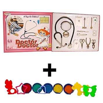 AARNA AGENCY Doctor Set and Clay Pack of 2 Multi Colour