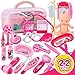 Elf Star Pretend Doctor Play Kit Gift for Kids - Girls, Boys Medical Dr Role Playing, with Assorted Dr's Tools Accessories for Preschool, Kindergarten Children's Learning Playsets