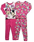 Disney Minnie Mouse Little Girls Toddler 4 Pc Cotton Pajama Set