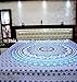 Madhu International Blue Ombre Mandala Tapestry Hippie Cotton Tapestries Psychedelic Indian Traditional Wall Decor Tapestry Bohemian Wall Hangings Queen Size Boho Tapestry For Living Room Dorm Decor