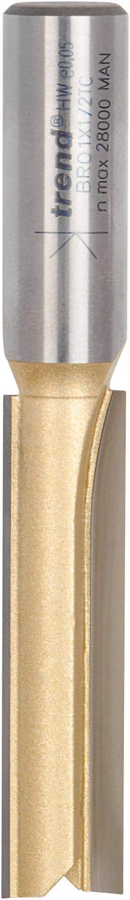 Trend BR01X1/2TC Straight Two Flute Worktop Router Cutter 1/2in Shank 12.7mm