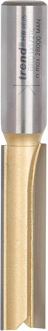 Trend BR01X1/2TC Straight Two Flute Worktop Router Cutter 1/2in Shank 12.7mm