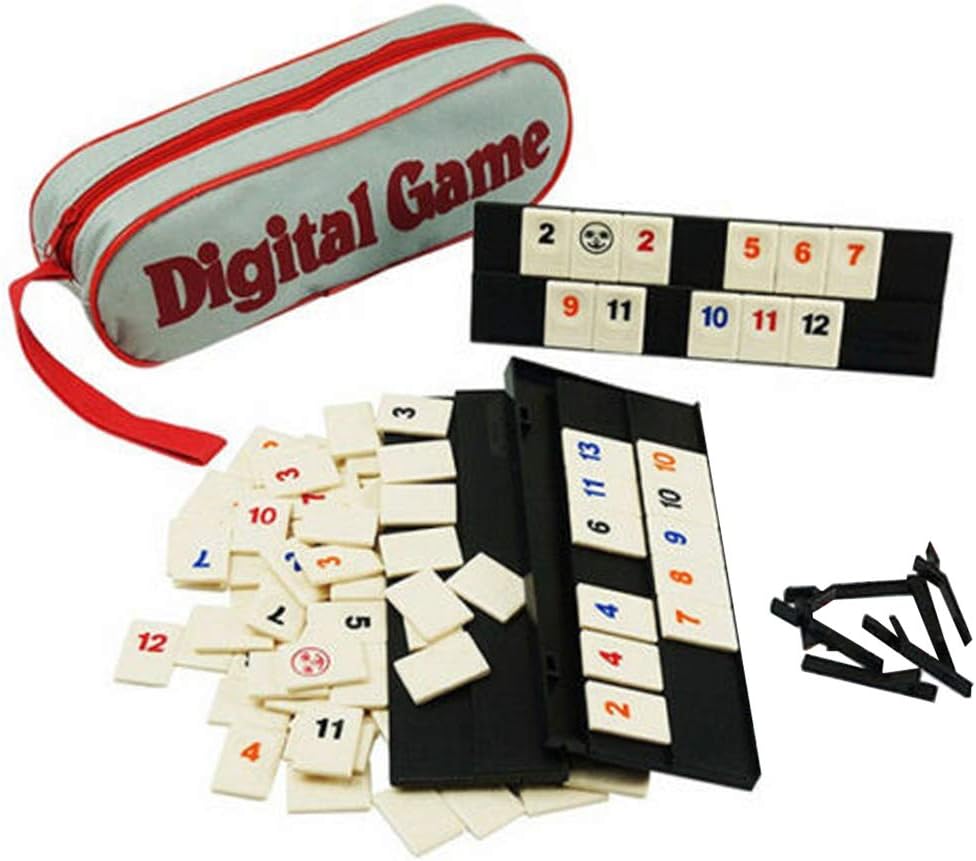 Lumpur Digital Game Mini Portable Israel Mahjong Travel Home Kids Childrens Rummy Tile Zipper Bag Educational Family Party Fast Moving Logical Intelligence Toy