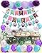 Mermaid Birthday Party Decorations Kit Happy Birthday Mermaid Banners Pom Poms And Paper Lanterns Balloons For Girl's Birthday Party And Baby Shower Mermaid Birthday Decorations Supplies
