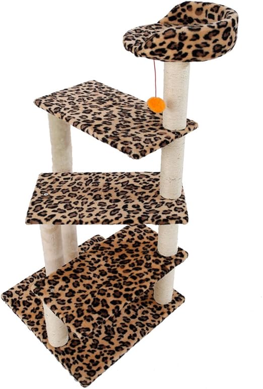 leopard print cat tower