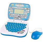 UPALDHOU Kids Educational Laptop, Bilingual English Spanish Laptop with Music Function, Keyboard for Children (Blue)