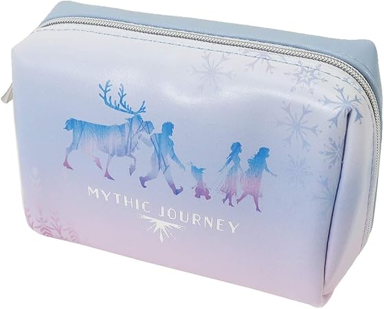 Amazon アナと雪の女王 2 コスメポーチ スクエアポーチ シルエット ブルー ディズニー バッグ 財布 おもちゃ
