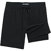 maamgic Boys Swim Trunks Compression Liner Stretch Teen Boy Swim Shorts Anti-Chafe Bathing Suits with Zipper Pocket