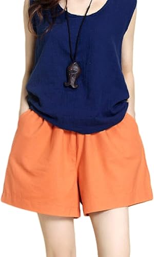 Pantalones Cortos De De Talle Algodón Alto De Las Mujeres Especial