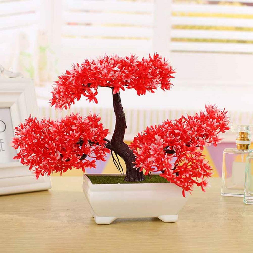 Zunbo Bonsai Plant Artificial Bonsai Tree Pine Plastic for Office/Windowsill/Yard