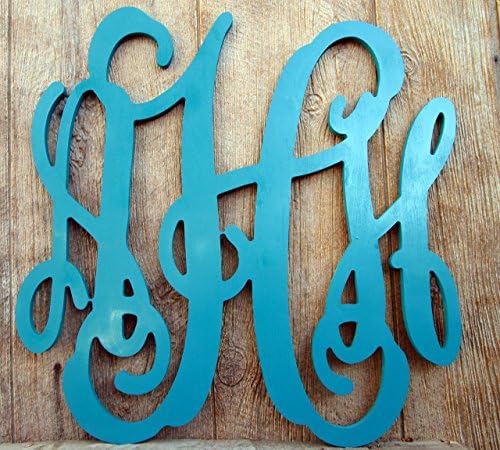 Wooden Monogram, College Dorm, Nursery, Wedding or Home Decor, Vine Font Letters, Unpainted or Painted