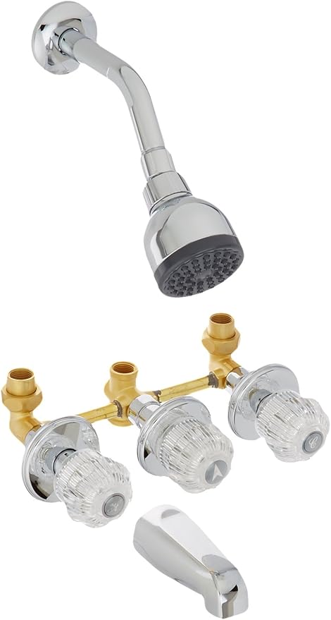 Homewerks 10 B83wchb Three Handle 1 Spray Tub And Shower Faucet