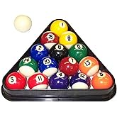 Mini Billiards Pool Ball Set | 1 1/2in Miniature, Balls 1-15 &amp; Cue Ball, Rack NOT Included