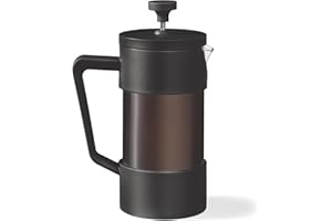 Starfrit Gourmet French Press Coffee Maker - 12 oz (350 ml) – 4 Minute Brew - Borosilicate Glass - Stainless Steel Filter – P