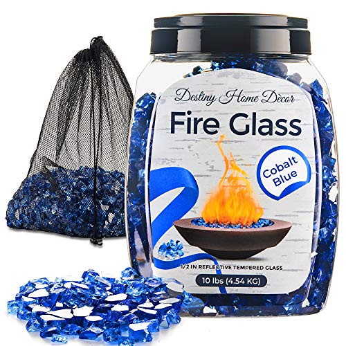Buy Destiny Home Decor 1/2 inch Reflective Cobalt Blue Fire Glass
