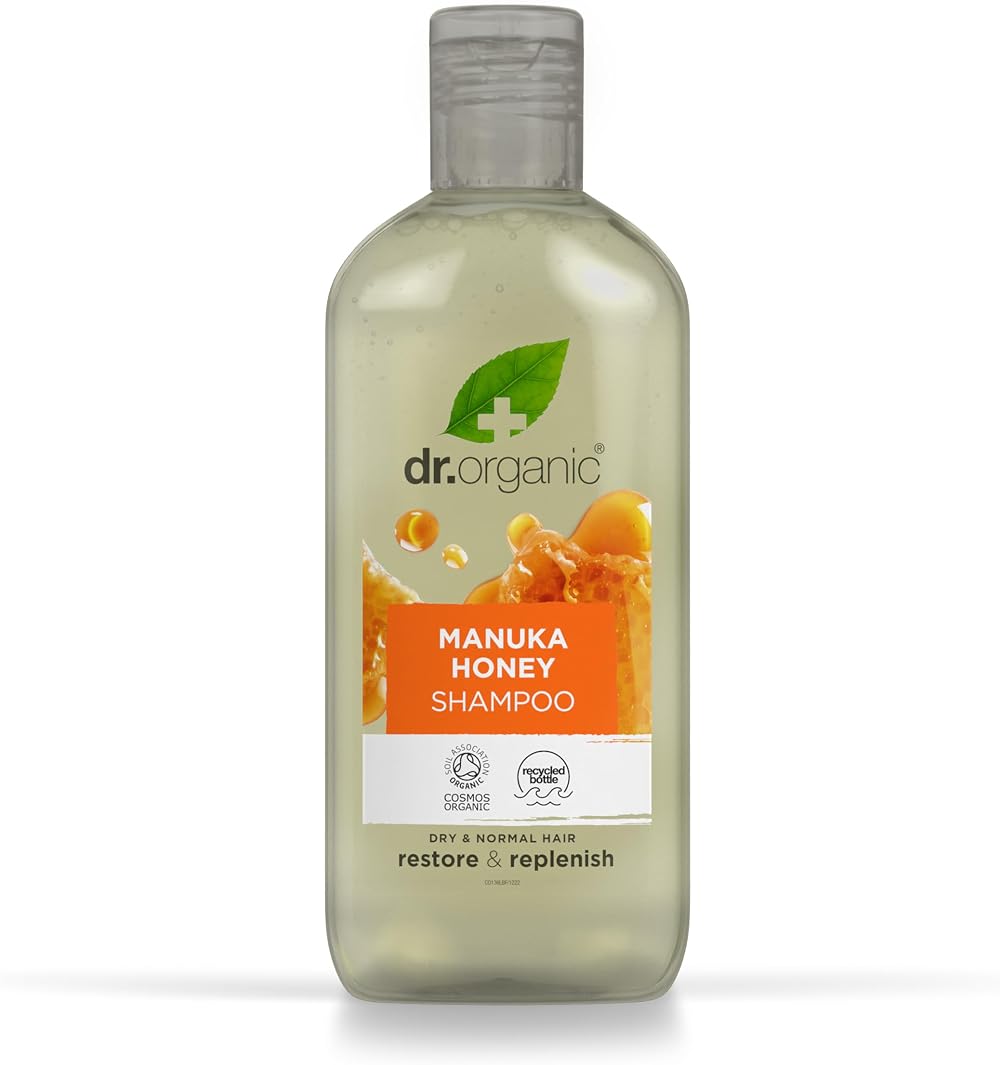 Dr Organic Manuka Honey Shampoo Restoring Dry Hair 265ml COSMOS Organic