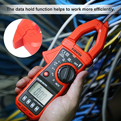 Digital Clamp Meter, Eventek ET820 Multimeter Auto Range Multi Tester