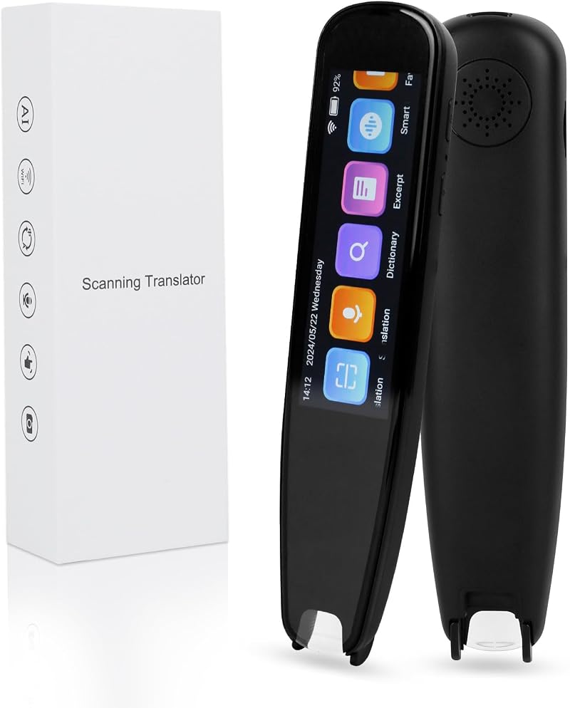 ConBlom Scan Reader Pen 112 Languages Real Time OCR Translation, Text-to-Speech