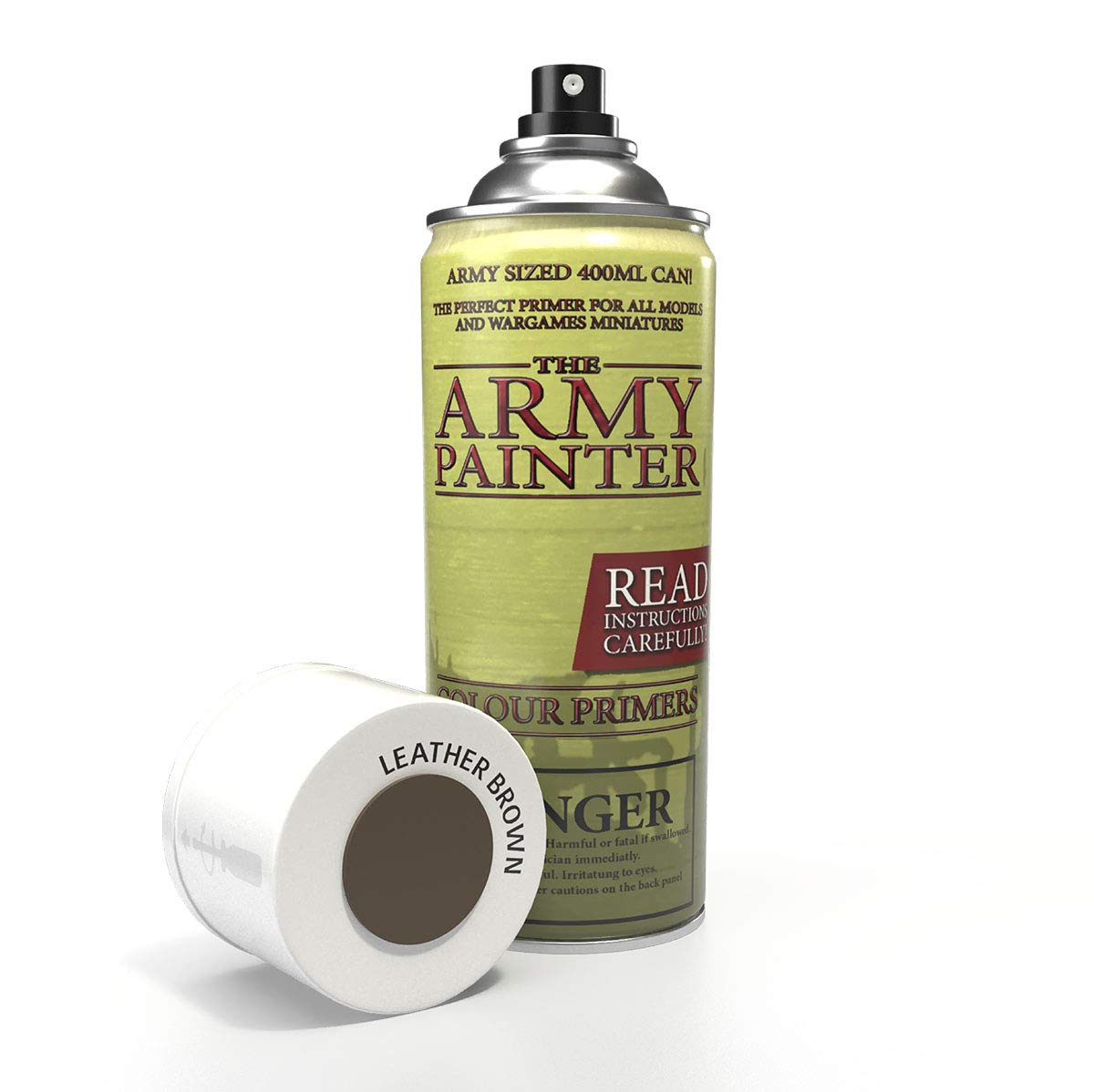 The Army Painter Color Primer Spray Paint, Leather Brown, 400ml, 13.5oz