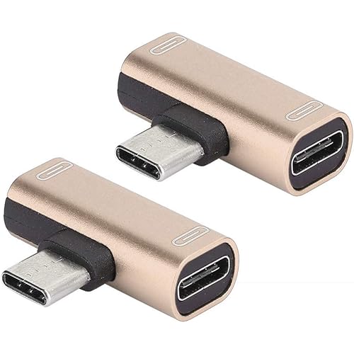 hong Aluminum 2 in 1 Converter, USB-C Splitter, Type-C Audio Charger Stable Transmission 2pcs Adapter, for HTC(Pink)