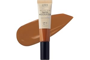 Kiss New York Tinted Moisturizer with SPF 32 PA+++ (Cappuccino) 12 Hour Hydrating Sunscreen for Face, No White Cast for Dark Skin Tone, Natural Finish, Medium Coverage With Hyaluronic Acid, Vitamin E