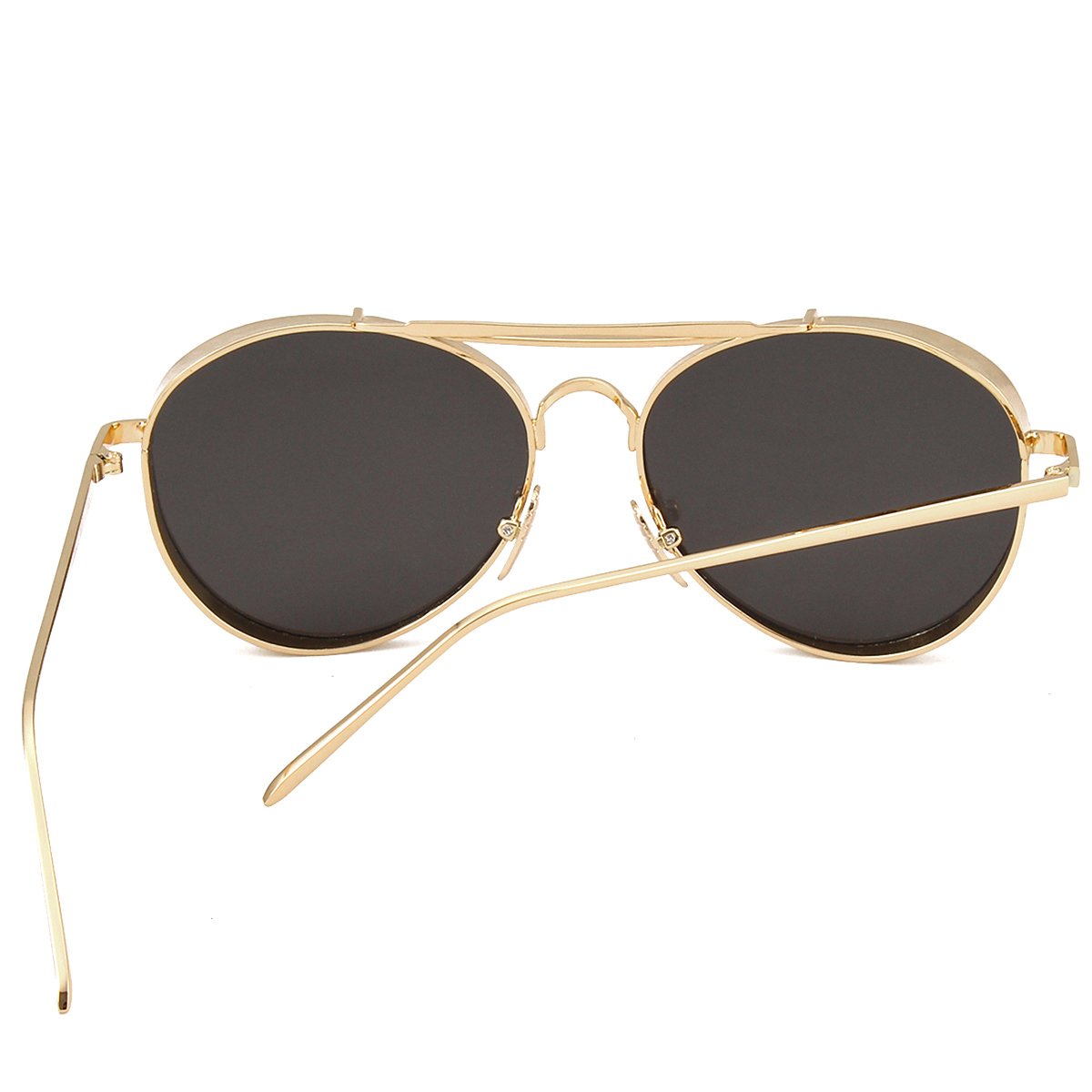 WISH CLUB Aviator Sunglasses for Women Men Round Polarized Fashion Unisex UV Retro Vintage Glasses(Pink)