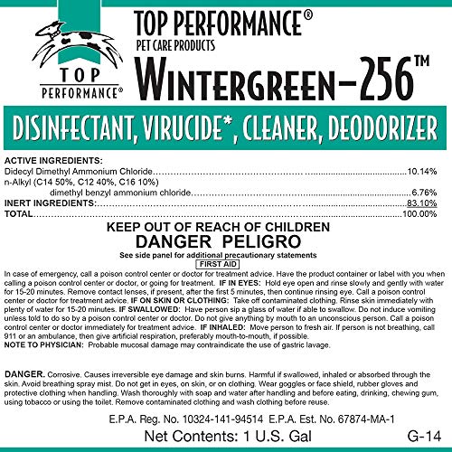 256 Pet Disinfectant Color Wintergreen 128 fl oz Pricepulse