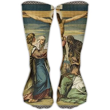 Unisex Classics Socken Jesus' Crucifixion In Art Illustrates Athletic Stockings 30cm Long Sock One Size
