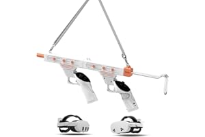 DOBE FOMIS ELECTRONICS VR Gunstock Compatible with Quest 3/3S Gun Stock Suitable for Oculus Meta Quest 3, Rifle-Like or Dual-Pistol Handle Accessories Connect to Touch Controller, Enhance Real Feeling