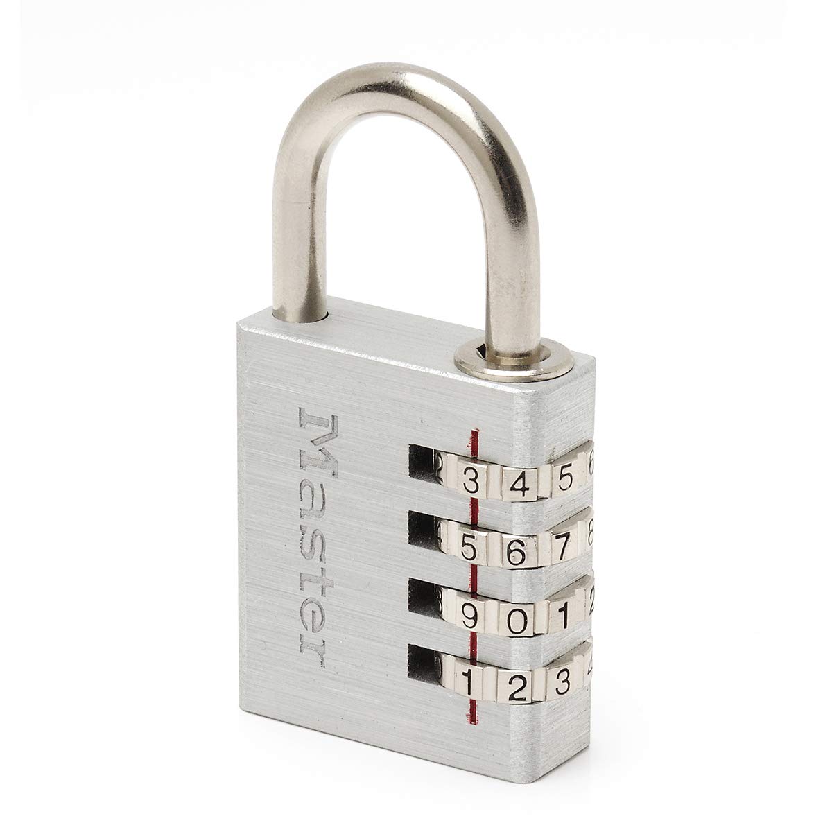 Master Lock 7640EURD Combination Padlock in Aluminium, Grey, 4 x 7,8 x 1,5 cm