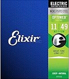 Elixir Strings 19102 Coated Nickel Electric Guitar Strings, Medium (.011-.049)