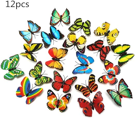 Uk Deals 3d Diy Butterfly Magnet Wall Stickers Art Design Decal