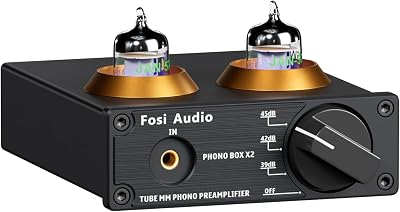Fosi Audio Box X2 Phono Preamplifier MM Turntable with Vacuum Tubes