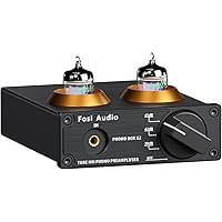 Fosi Audio Box X2 Phono Preamp for Turntable Preamplifier MM Phonograph Preamplifier with Gain Gear Mini Stereo Audio Hi-Fi P