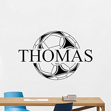 Amazon Com Custom Name Soccer Ball Wall Decal Personalized