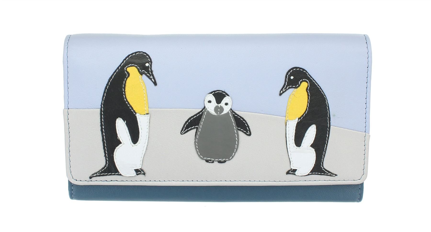 Mala Leather Ollie Collection Ladies Leather Purse with RFID Protection 3405_3 Blue