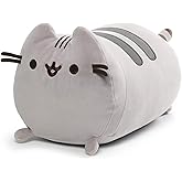 GUND Pusheen The Cat Squisheen Log Plush, Squishy Stuffed Animal for Ages 8 and Up, Gray, 11”